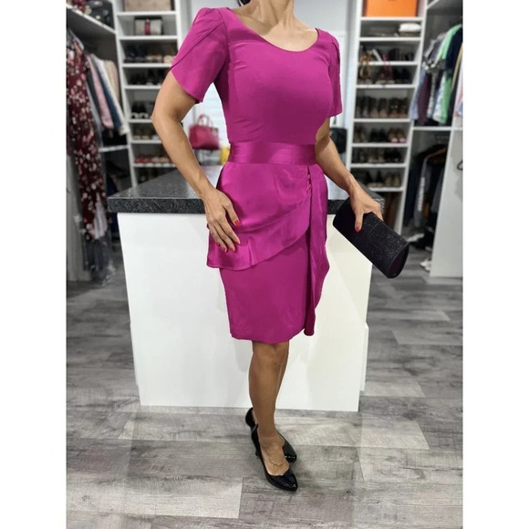 Temperley London Pink Designer Barbiecore Cocktail Dress $595 - Picture 11 of 13